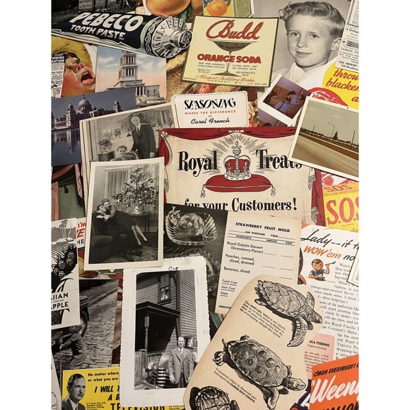 Huge 50+ Pc Vintage Ephemera Lot B&W Photos Advertising Postcards Snapshots Etc - Picture 5 of 16